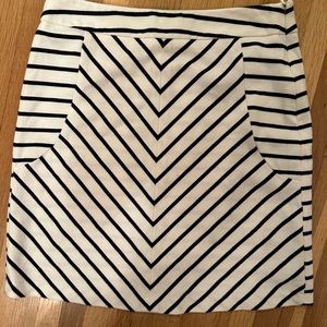 Cynthia Rowley black and white striped skirt